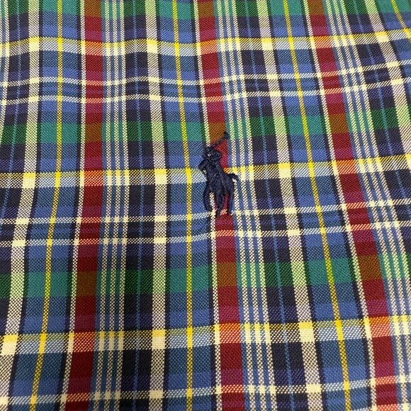 EUC Men's RALPH LAUREN Oxford Long Sleeve Plaid Button Down Shirt | Size L - Picture 2 of 5